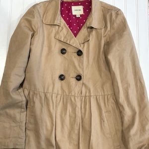 Used condition girls pea style trench coat